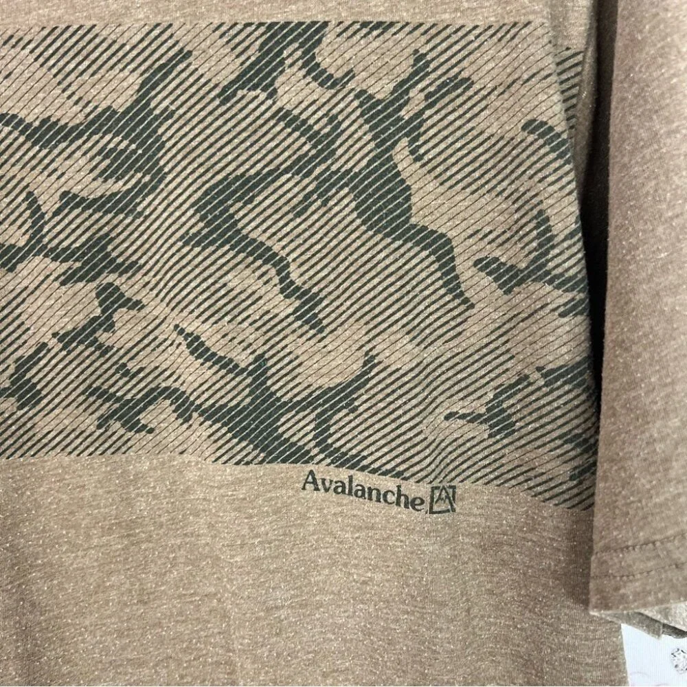 Avalanche tshirt camo graphic detail front tee Brown Camo Short Sleeve Tee